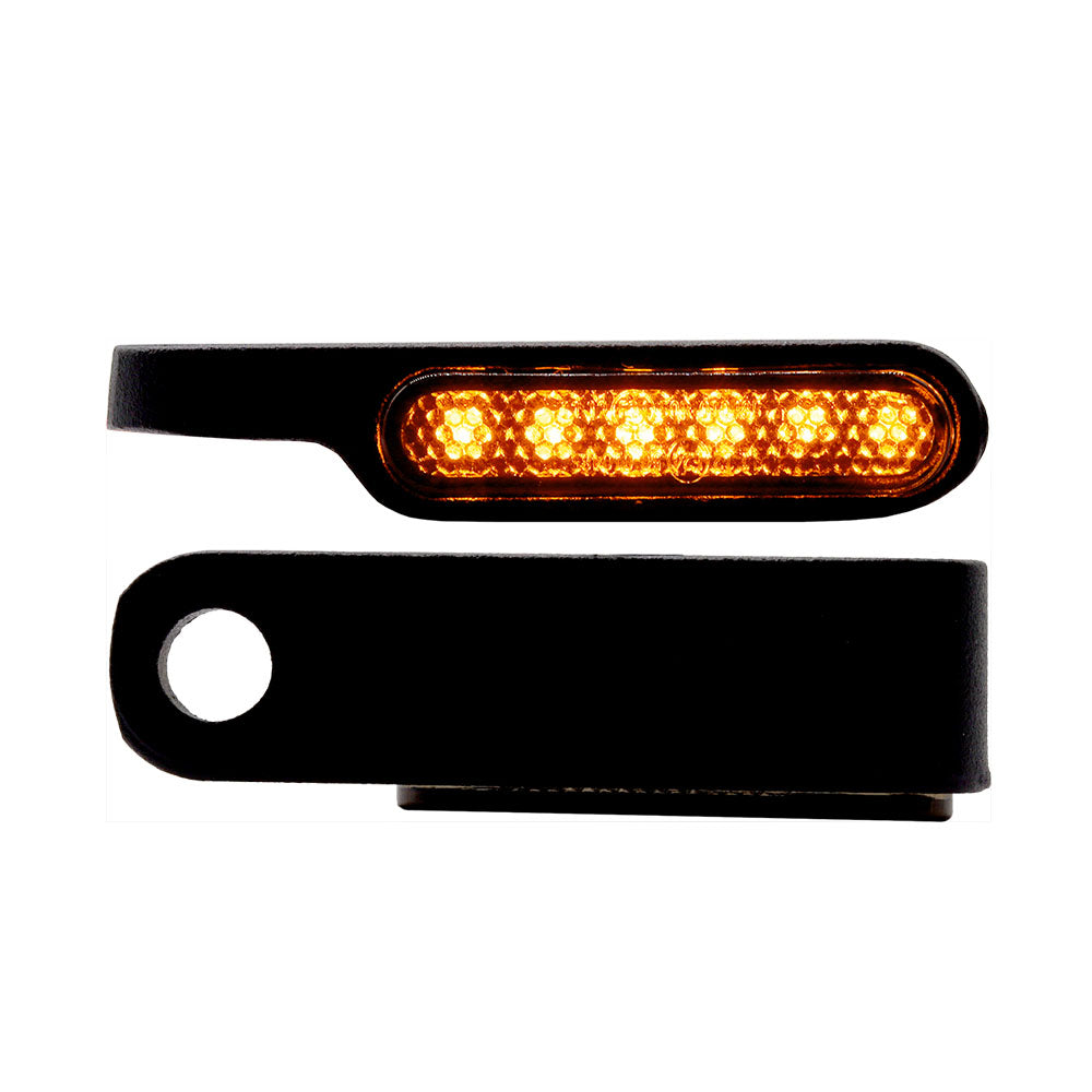 1 Pair Motorcycle Micro Mini 6 LED Amber Light Lump Turn Signal Indicator