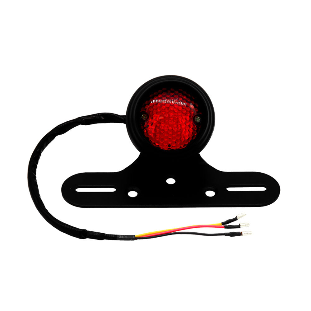Motorcycle Cafe Racer Rear Stop Tail LED Light With Number Plate Holder