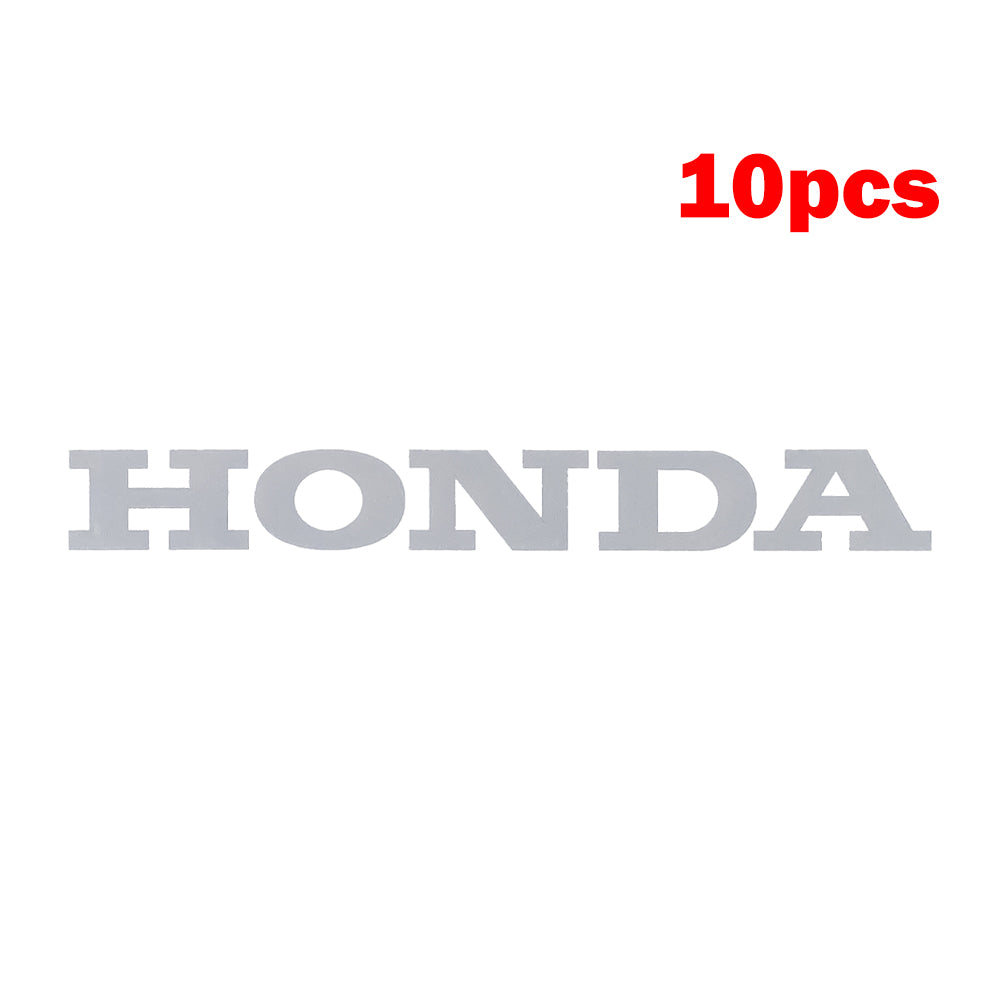 10 x Motorcycle 160mm x 25mm For Small Honda Letter Sticker Decal Silver