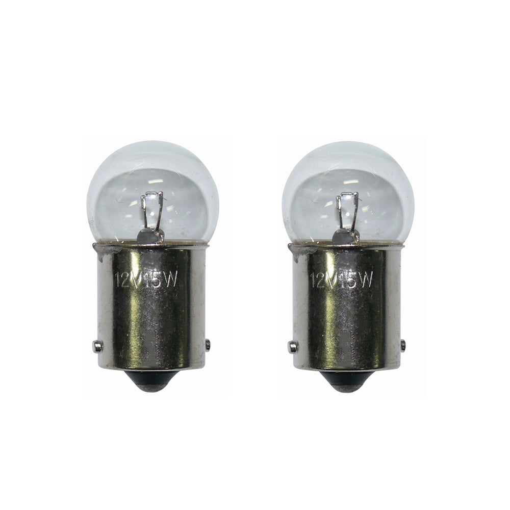 2Pcs Motorcycle Indicator Bulbs Small Head Clear 12V 15W