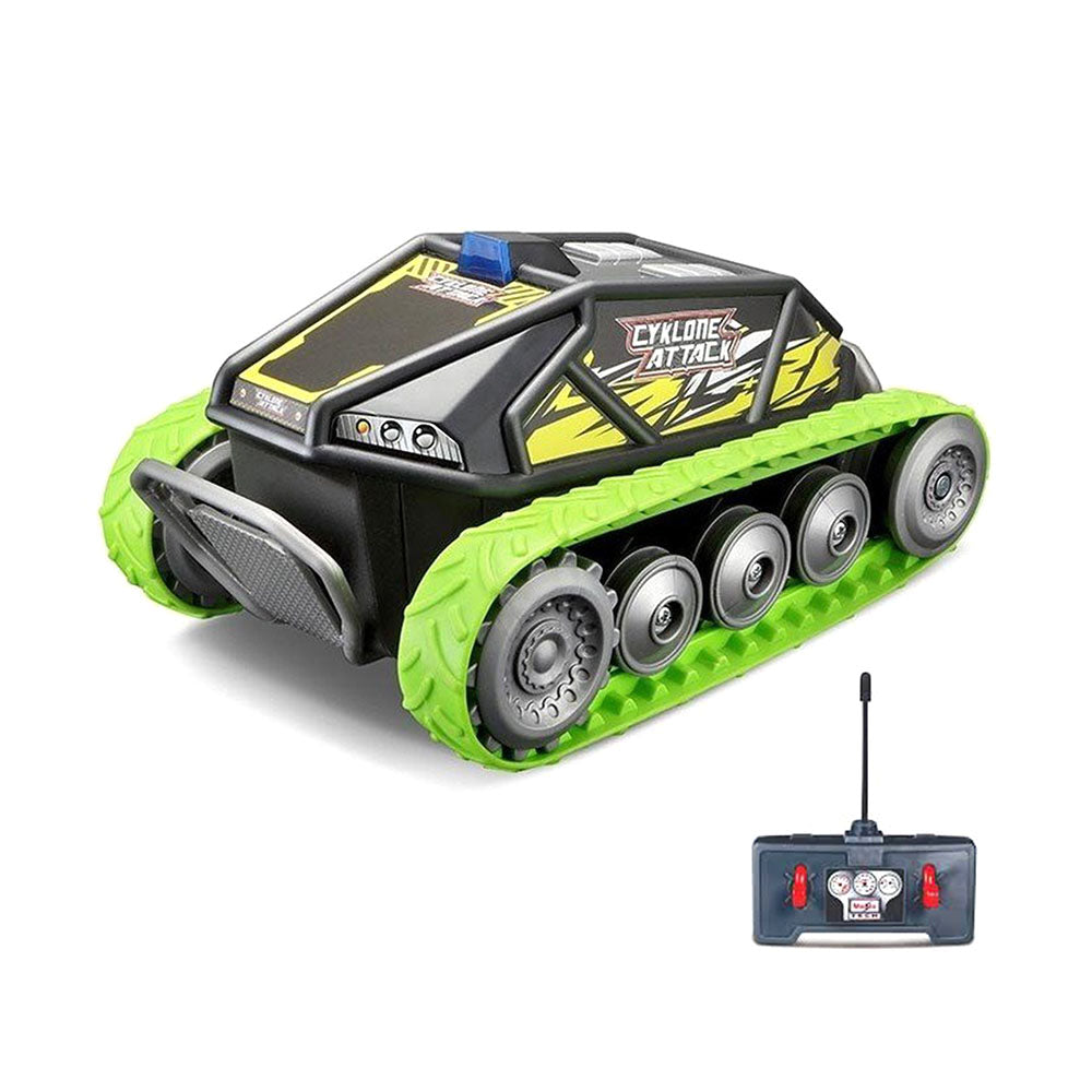 Maisto Licensed RC Toy Green Cyklone Attack With Rubber Treads 27Mhz With Controller