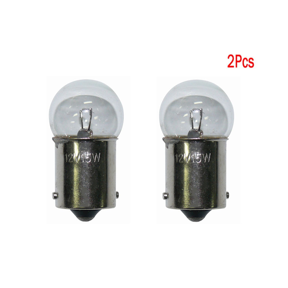 2Pcs Motorcycle Indicator Bulbs Small Head Clear 12V 15W