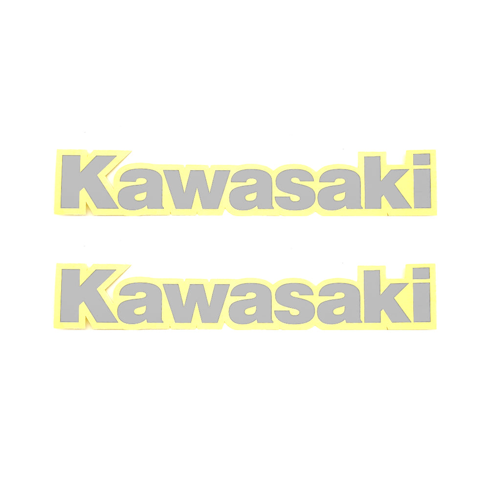 2Pcs 240 x 42mm Fit Kawasaki Silver Fork Swingarm Fender Sticker Motorbike