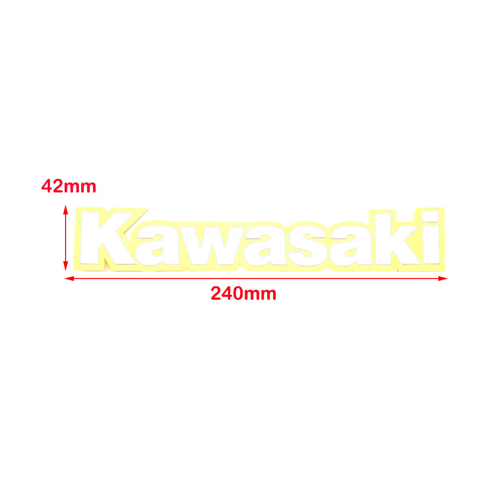 2Pcs 240 x 42mm Fit Kawasaki White Fork Swingarm Fender Sticker Motorbike
