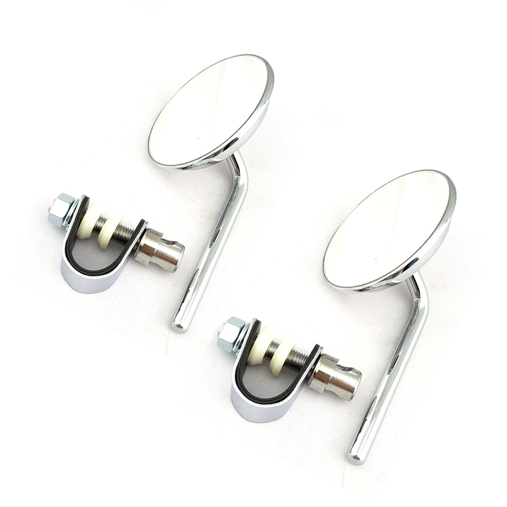 2xRight And Left Hand Chrome Mirror 10mm Thread Custom Bobber Scrambler
