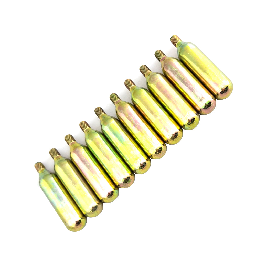 10x16g Bike Cycling Bicycle Co2 Threaded Cartridge Gas Tank Canister Cylinder