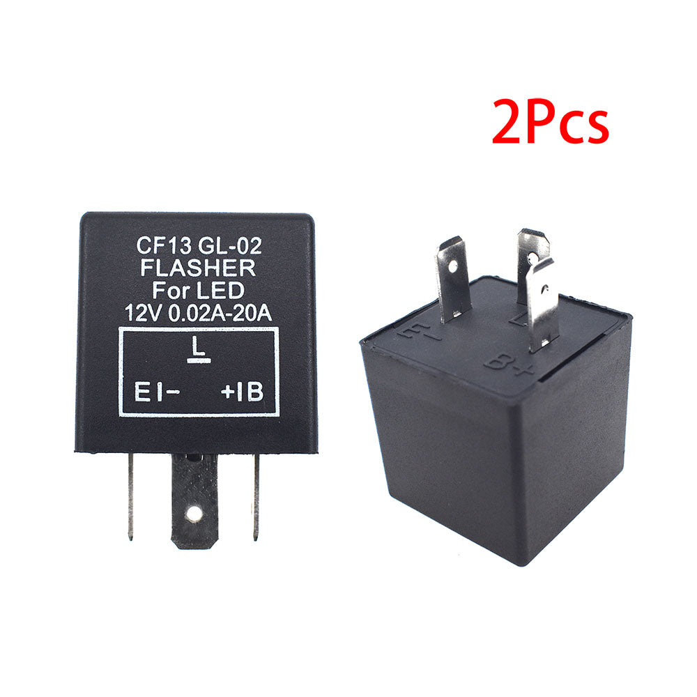 2 x 3Pin 12V CF13 GL-02 LED Electronic Flash Relay For Triumph Daytona 600 Thruxton 865 1200 R Street Triple 675 etc.