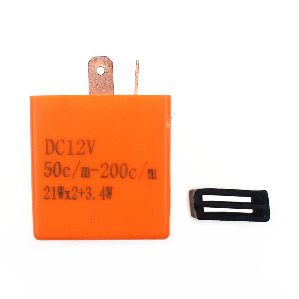 2Pcs 2Pin Adjustable Speed Electronic Flash Relay For Motorcycle Turn Signal