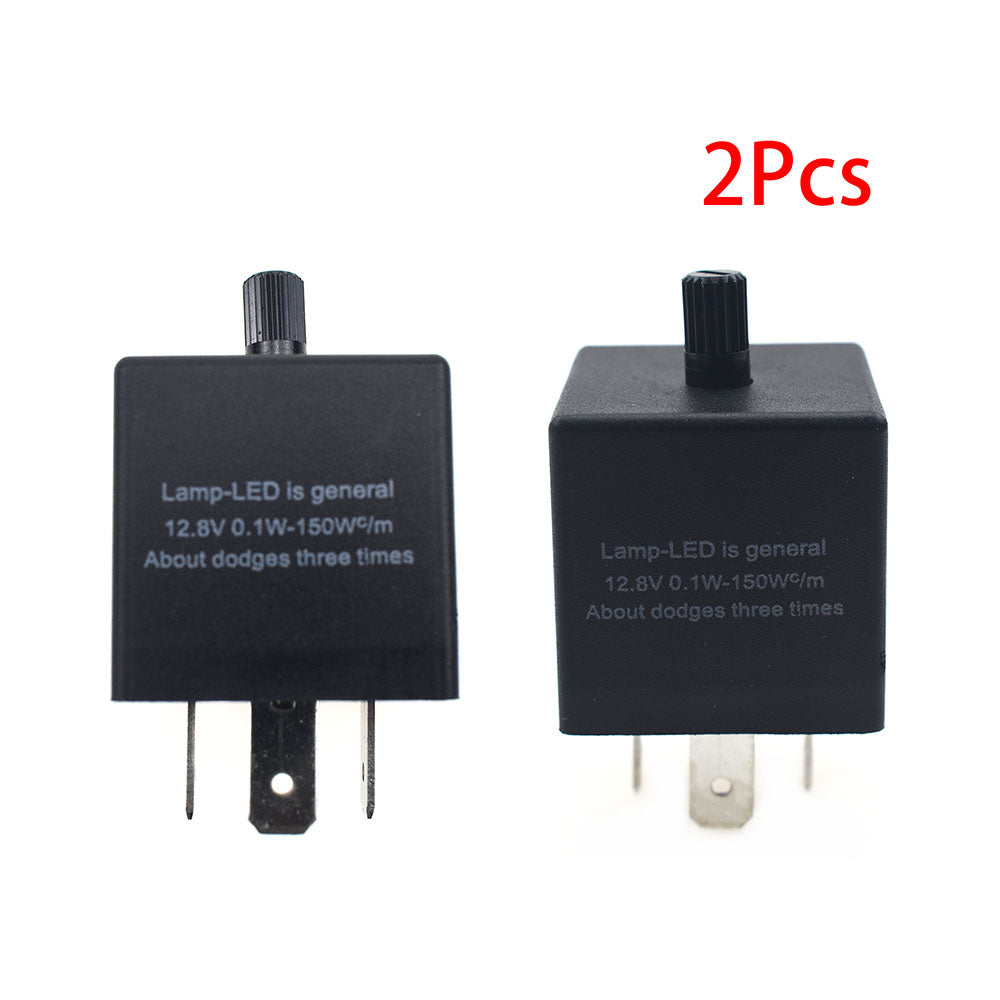 2 x 3Pin CF13JL Adjustable Speed LED Flasher Relay For Turn Signal Light