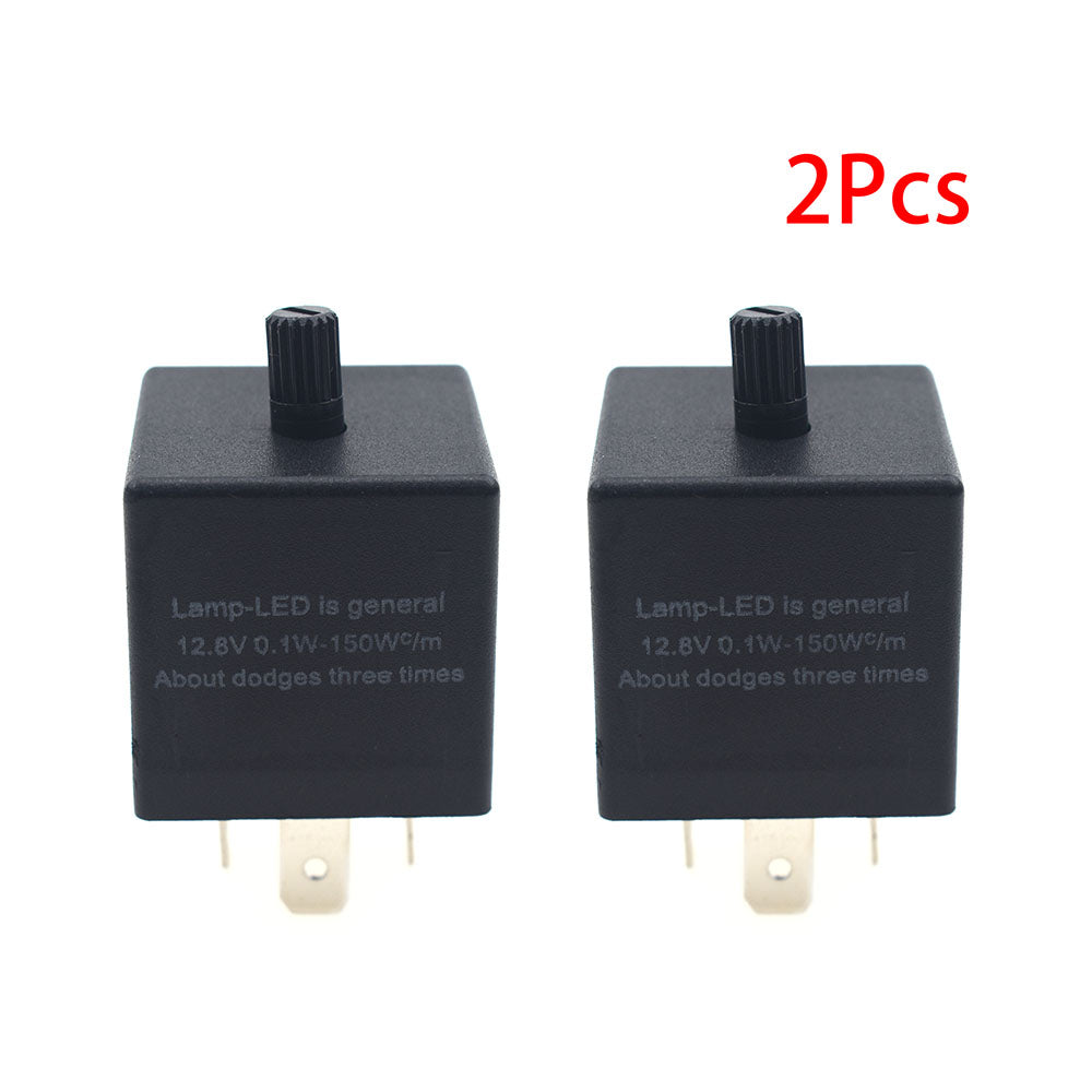 2Pcs 3Pin CF14JL LED Electronic Adjustable Speed Turn Signal Flasher Relay