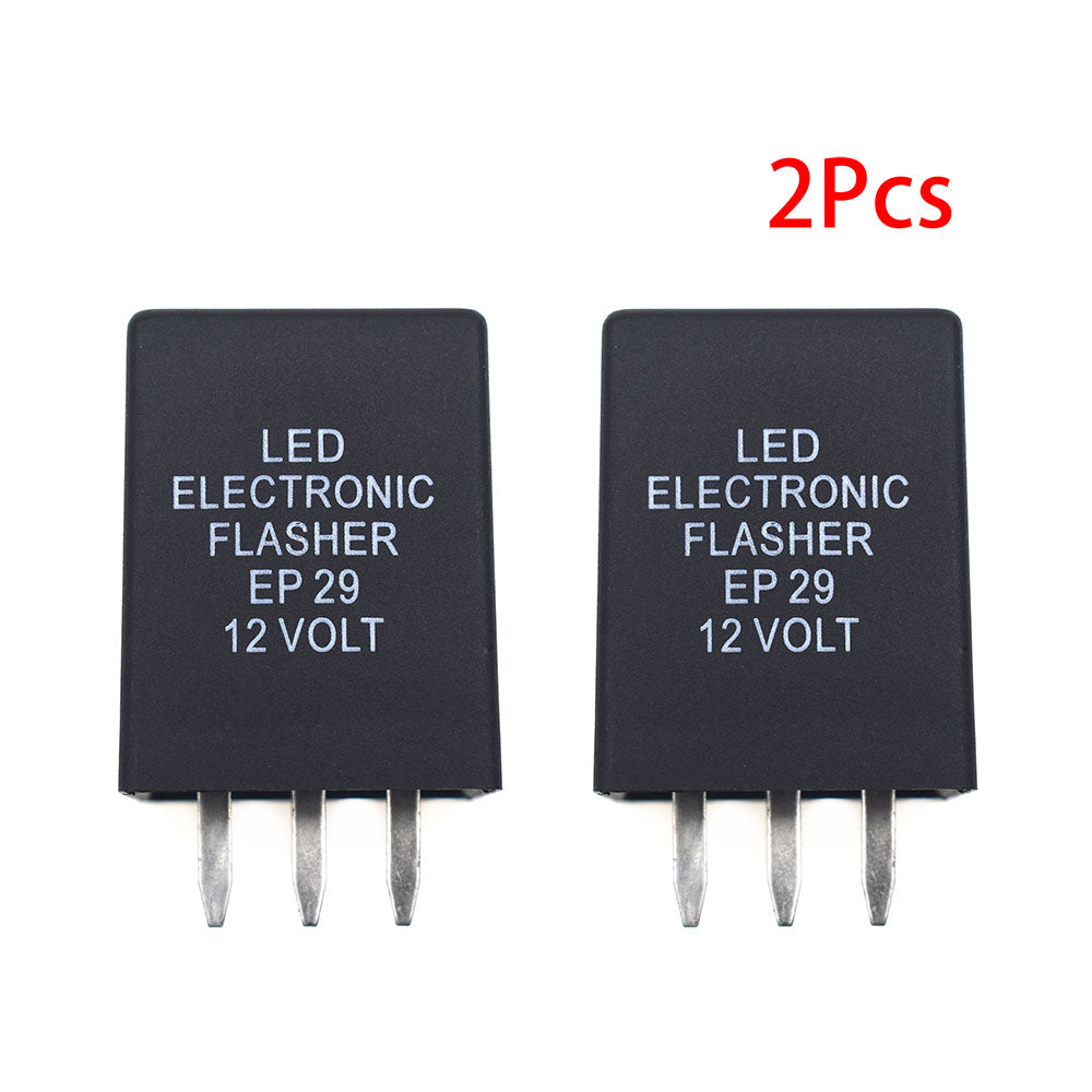 2 x 4Pin 12V EP29 LED Electronic Flasher Relay For Ford Explorer F-150 Mazda Lincoln Chevrolet Jeep Mercury Chrysler Dodge etc.