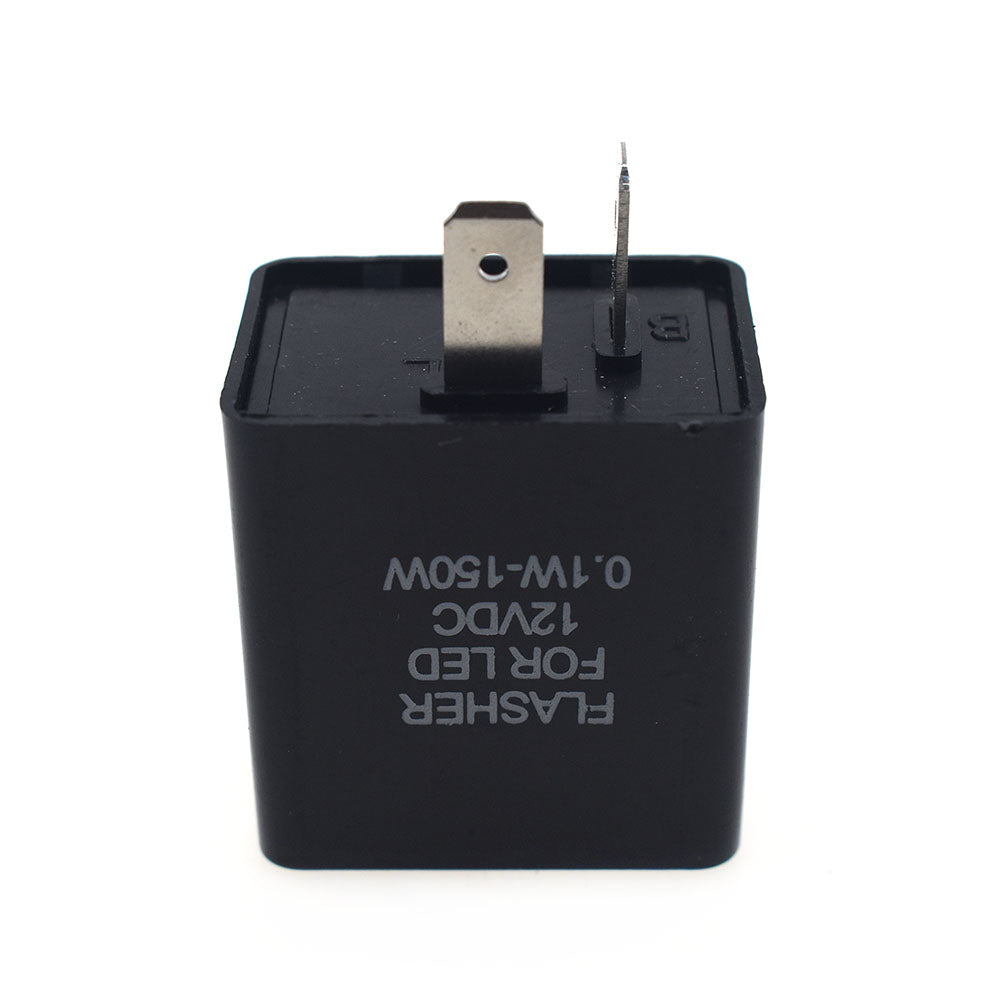 2 x 12V 2Pin Blinker Adjustable LED Flasher Relay For Honda CBR600RR Ducati Kawasaki KTM Suzuki Triumph Yamaha etc.