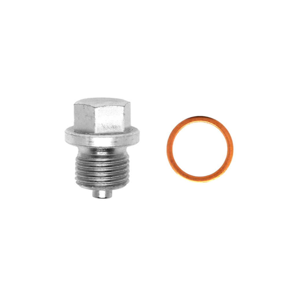 Motorcycle Magnetic Oil Sump Drain Plug 14 x 1.25mm Thread Bolt Silver