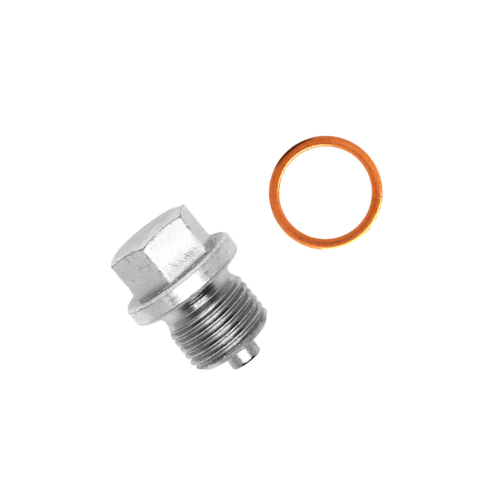 Motorcycle Magnetic Oil Sump Drain Plug 14 x 1.25mm Thread Bolt Silver