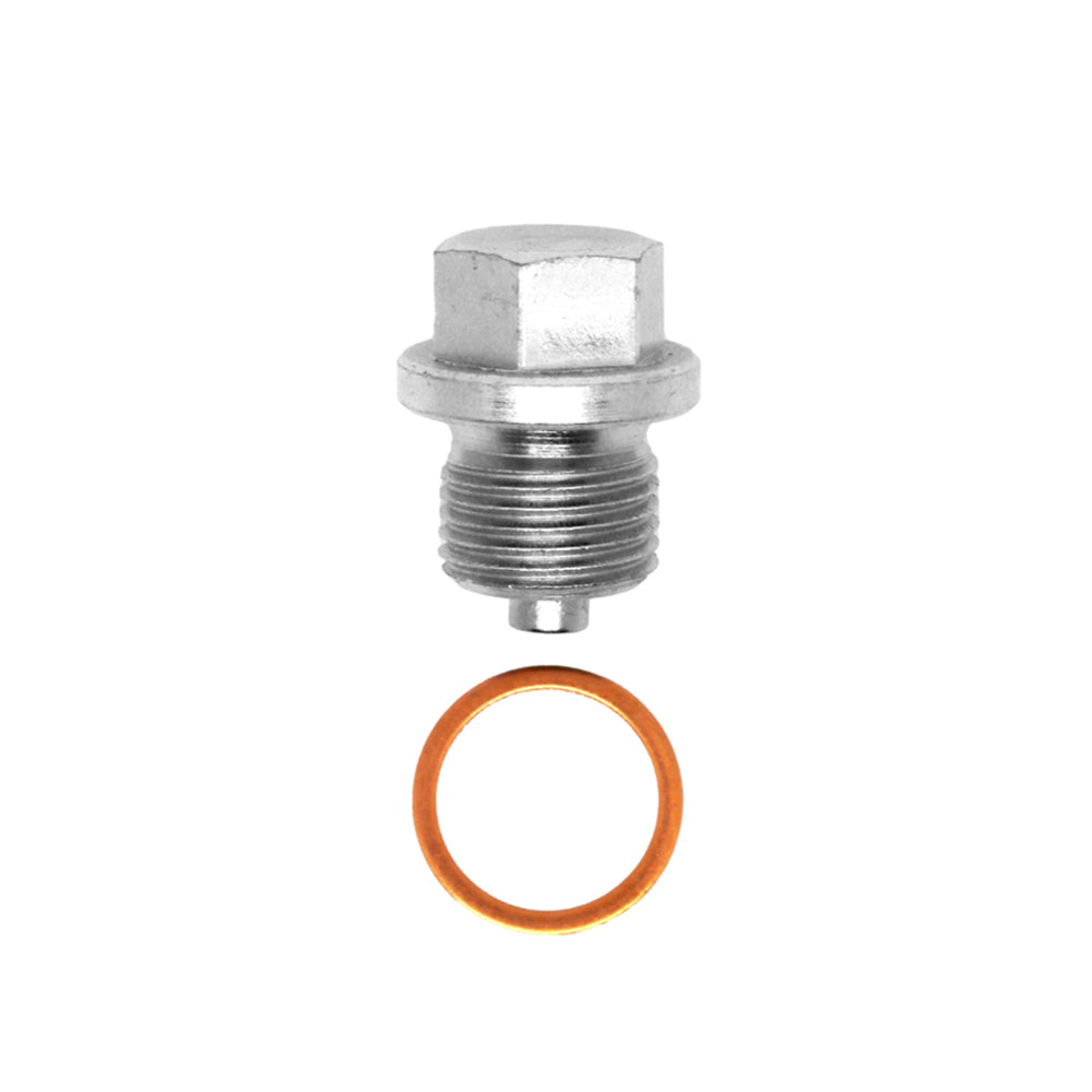 Motorcycle Magnetic Oil Sump Drain Plug 14 x 1.25mm Thread Bolt Silver
