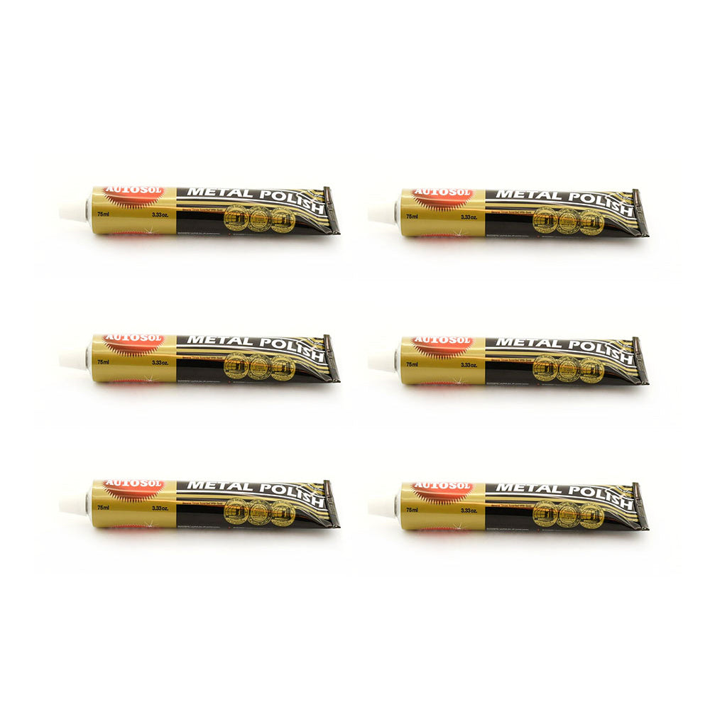 6Pcs/Pack Autosol Metal Polish 75ml Tube Clean & Polish Metal Made in Germany