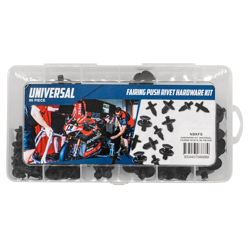 80 Pieces Hardware Kit Nylon Rivets Bodywork Fairing Clips Motorcycle Bolt