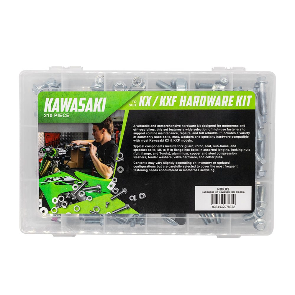 210 Pieces Hardware Kit Fit For Kawasaki KX KXF Nut Bolt Screws Mounting