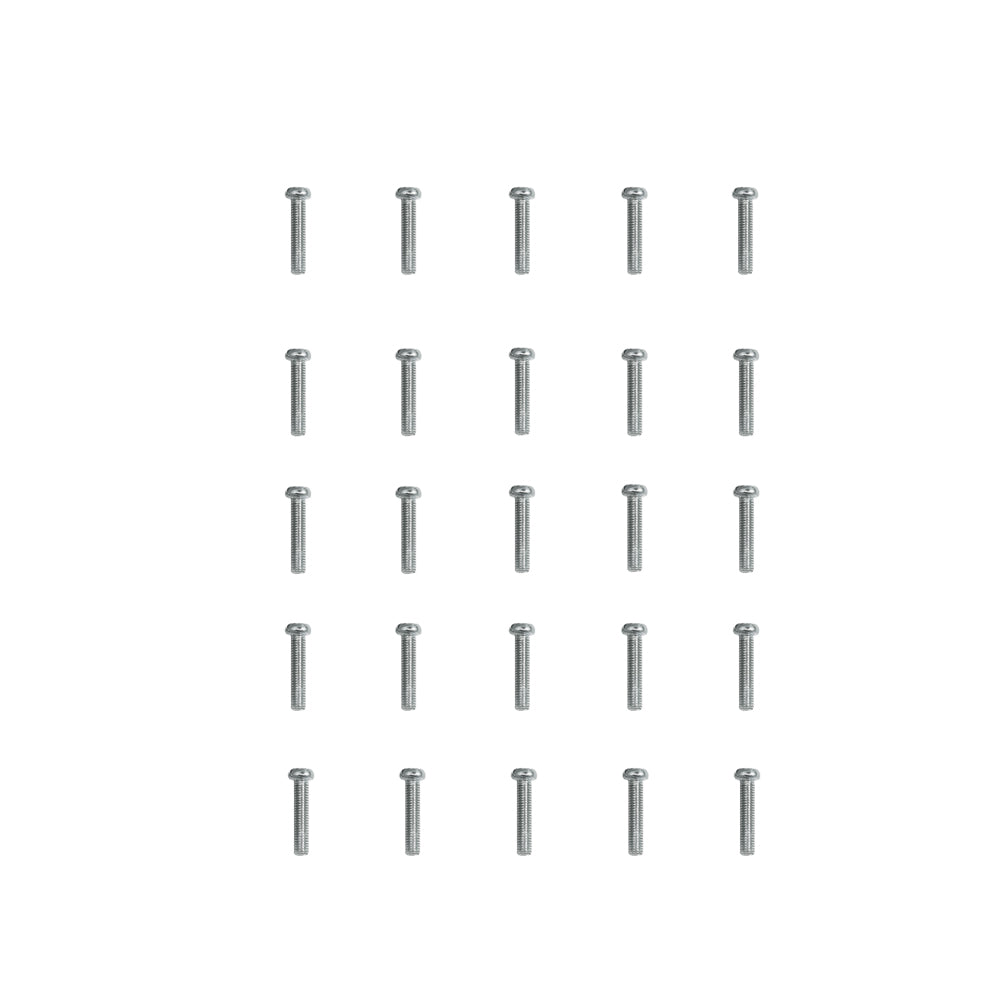 25Pcs Pan Head Machine Screws 6 X 30mm Fully Threaded Bright Finish