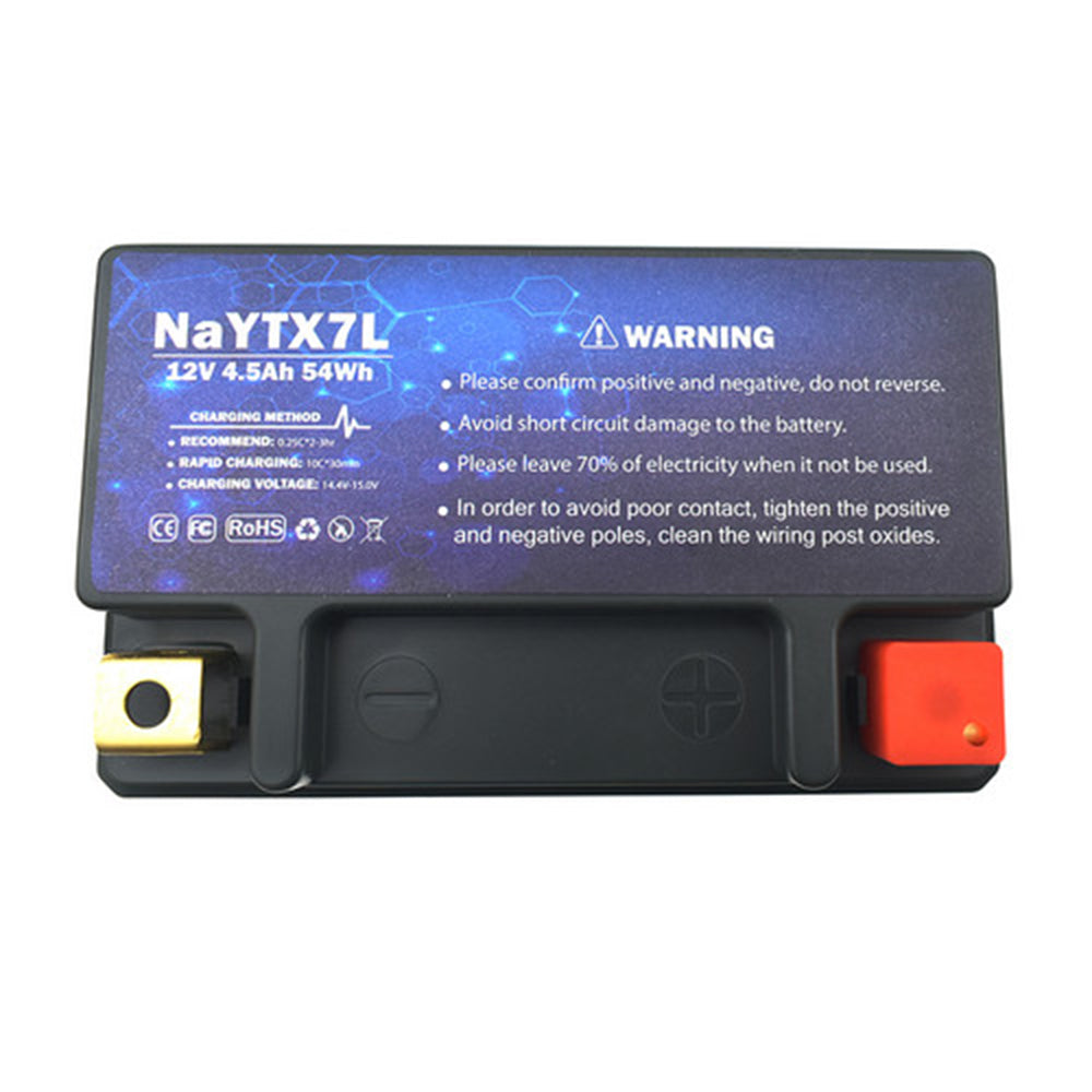 YTX7L-BS FedHQ Sodium Ion Battery 12V 54Wh For Honda XL250 Suzuki VL250 Yamaha KTM Kawasaki