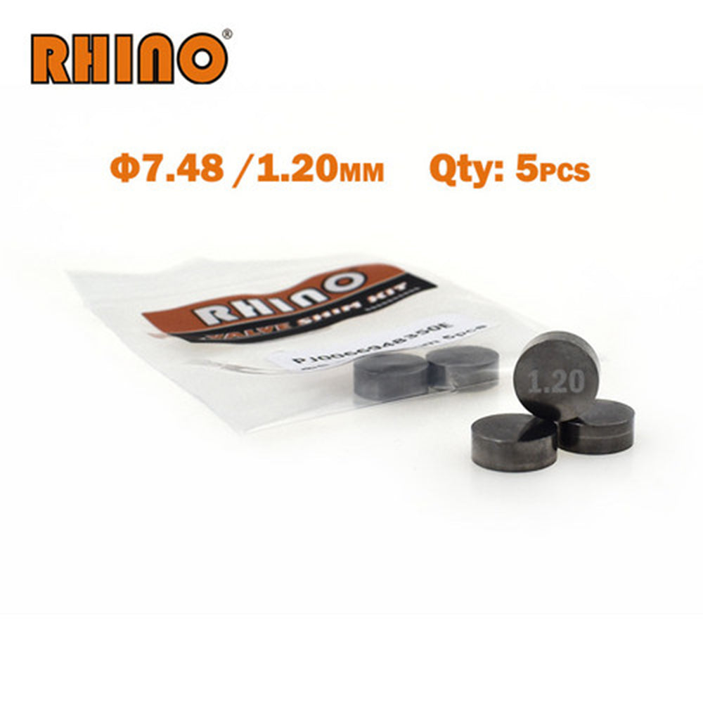Rhino 5Pcs 7.48mm Valve Shim From 1.20-3.50mm For Honda Suzuki Kawasaki Yamaha