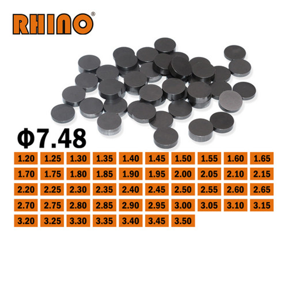 Rhino 5Pcs 7.48mm Valve Shim From 1.20-3.50mm For Honda Suzuki Kawasaki Yamaha