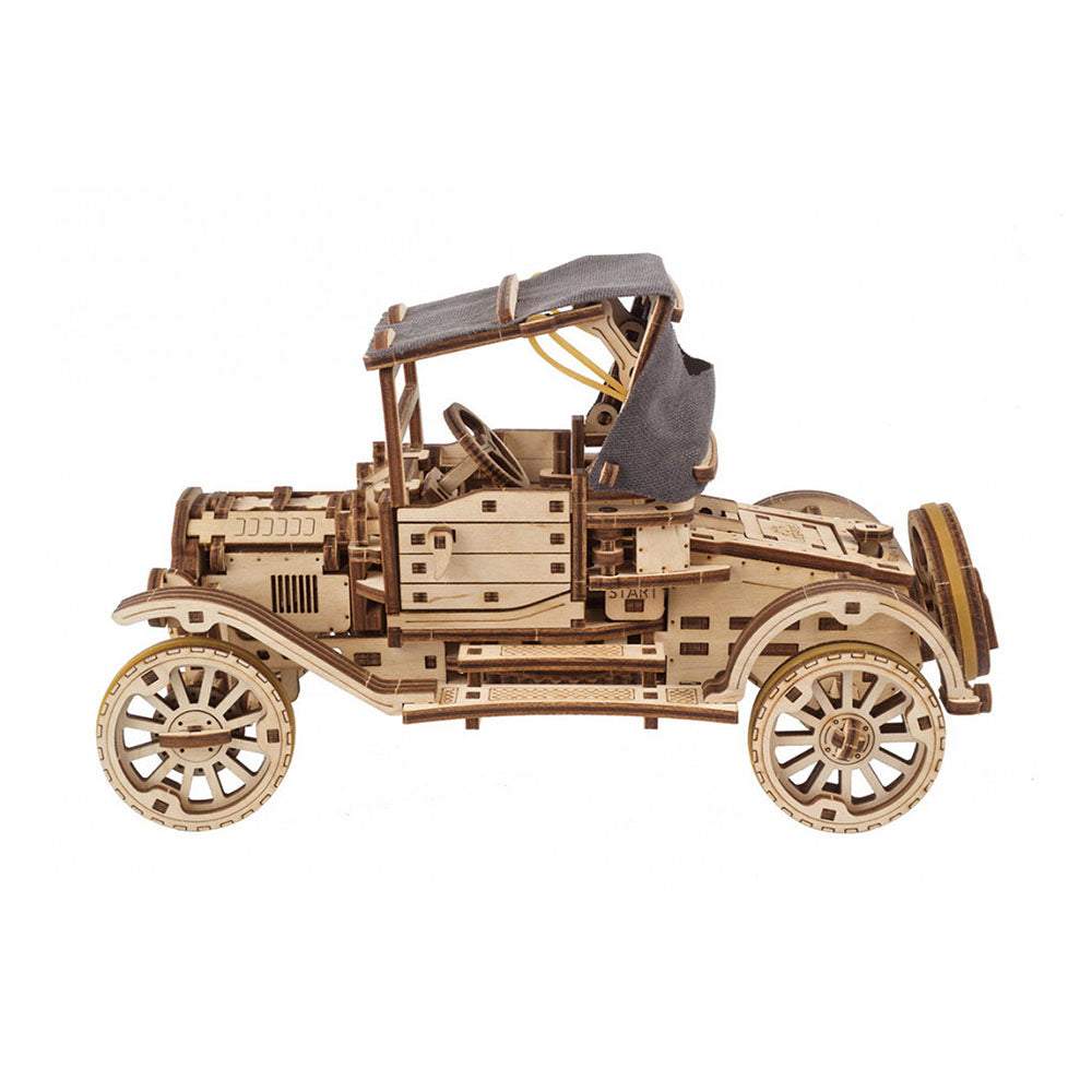 Made in Ukraine UGears Retro Car UGR-T Mechanical Wooden Model Kit DIY Puzzles