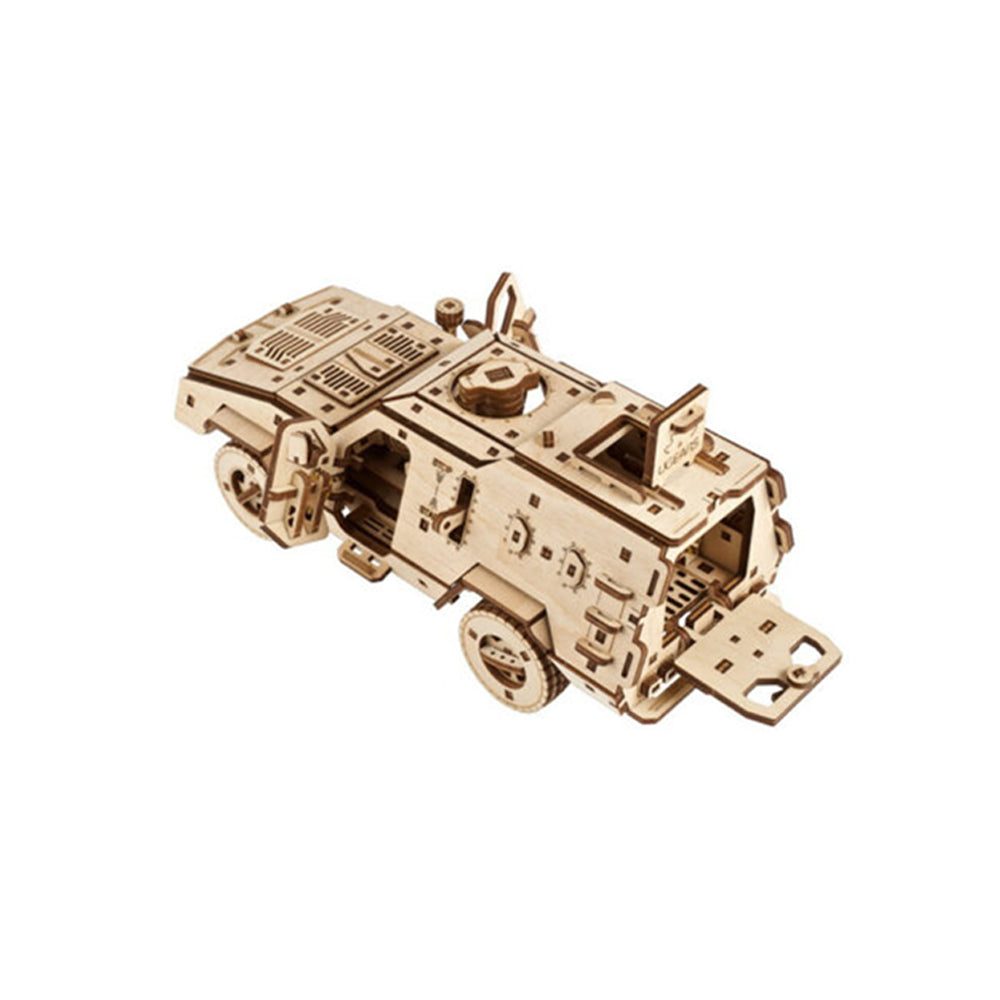 Ukraine Made Ugears Dozor-B Combat Vehicle Mechanical 3D Wooden Puzzle Model Kit