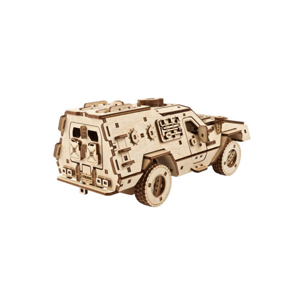 Ukraine Made Ugears Dozor-B Combat Vehicle Mechanical 3D Wooden Puzzle Model Kit