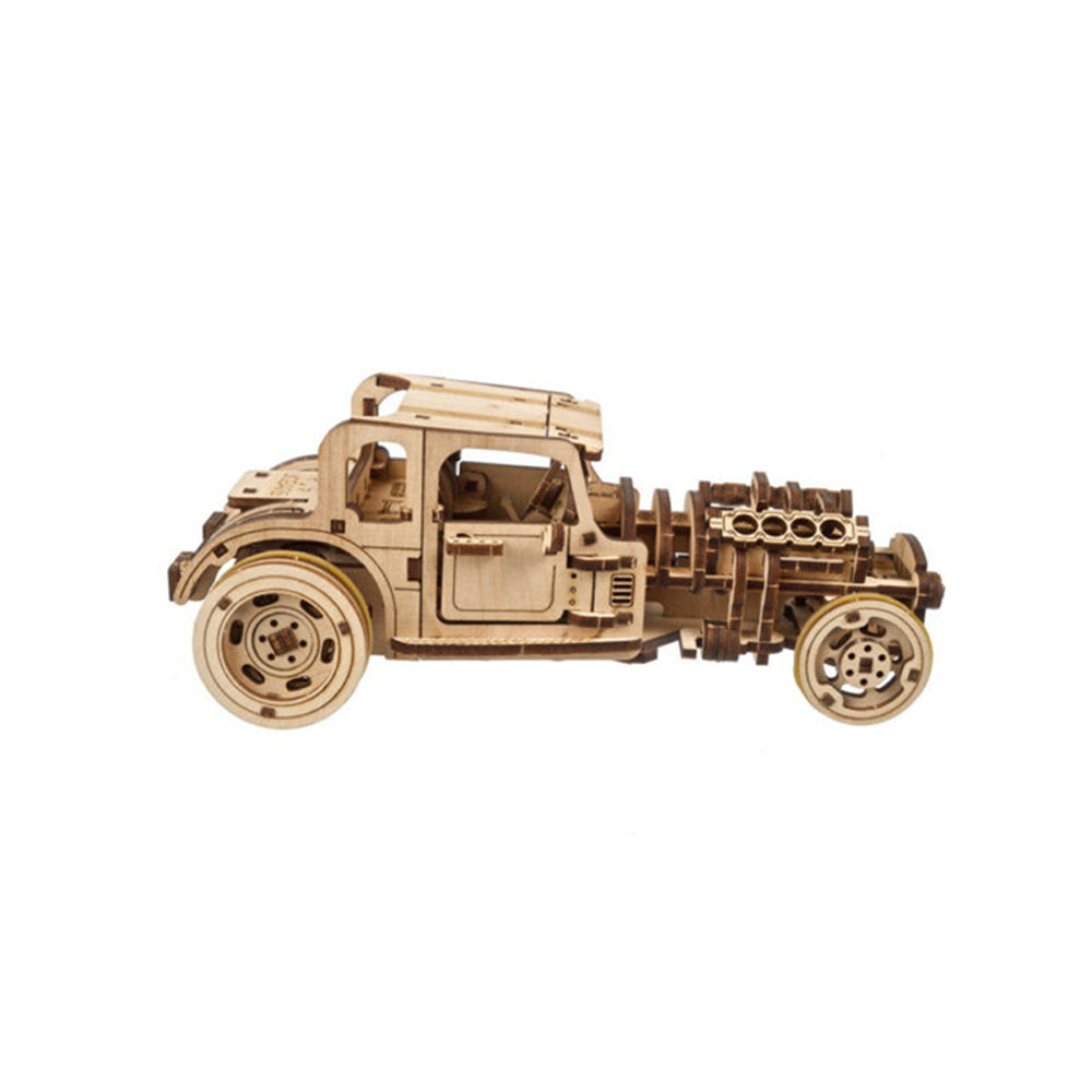 Ugears Hot Rod Furious Mouse Mechanical 3D Wooden Puzzle 207pcs Model Kit