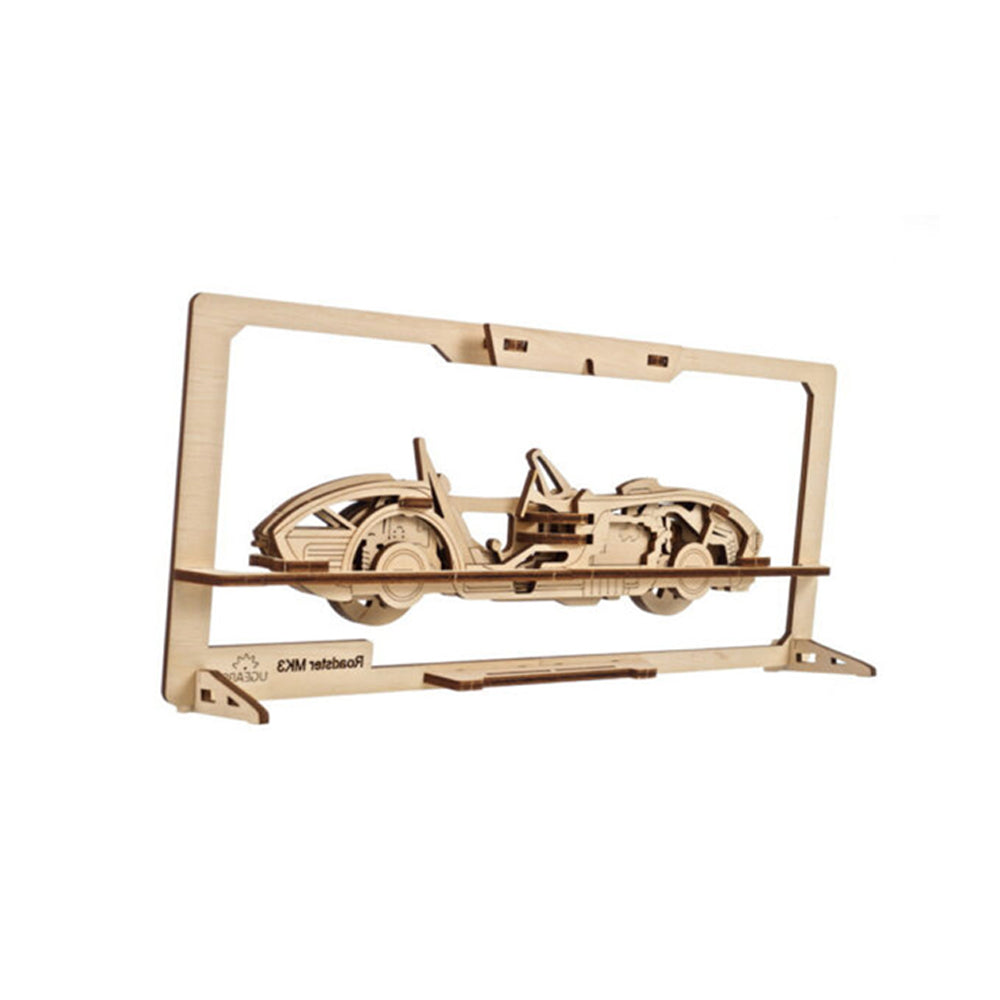 Ukraine Made Ugears Roadster MK3 2.5D Puzzle Mechanical Wooden 62Pcs Model Kit