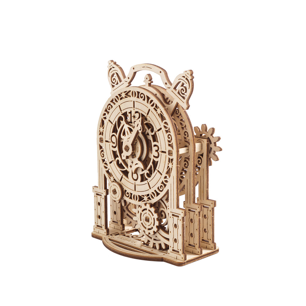Ugears Vintage Alarm Clock Wooden Mechanical 3D Puzzle Model Assembly Kit