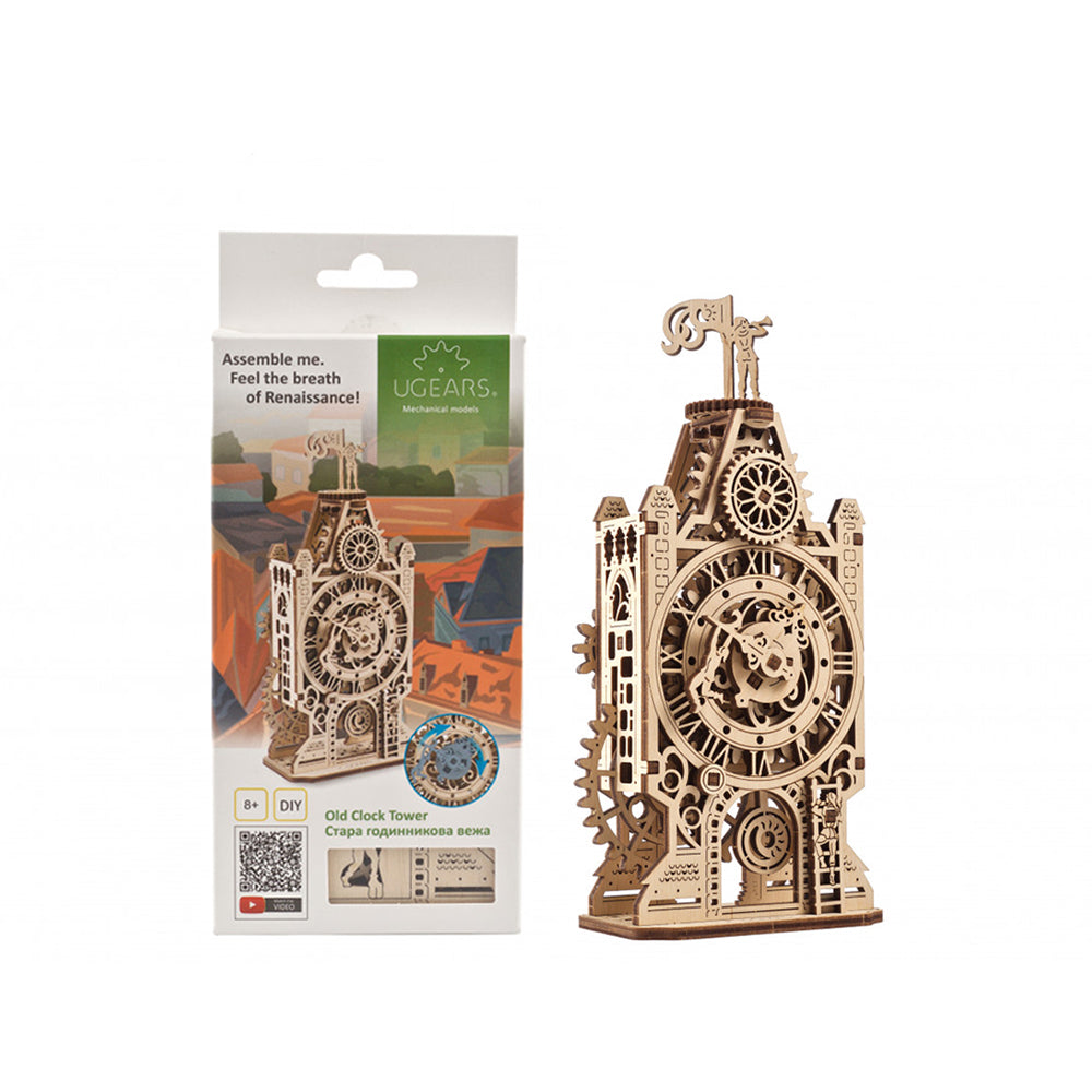 Ukraine Made Ugears Old Clock Tower Wooden Mechanical 3D Puzzle Model Kit