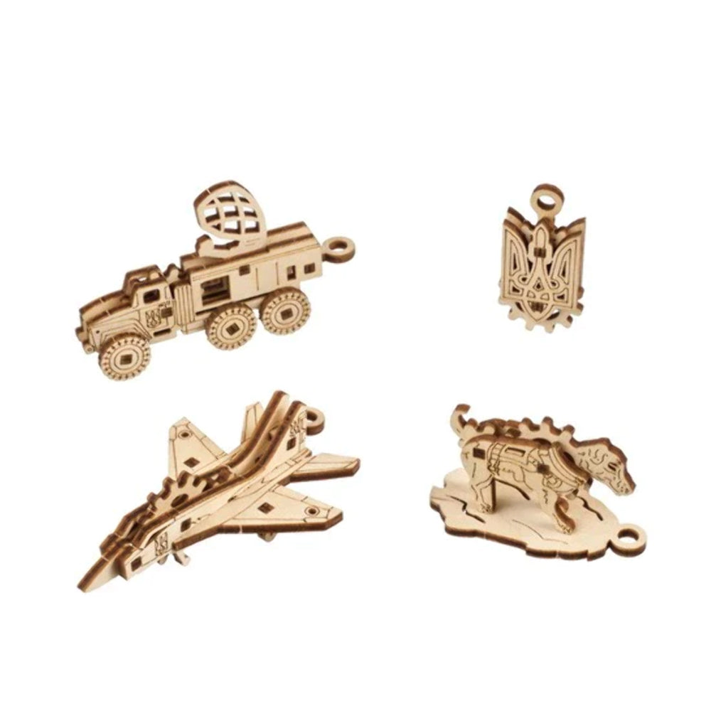 Ukraine Made Ugears U-Fidgets Bravery Wooden Mechanical 3D Puzzle DIY Kit