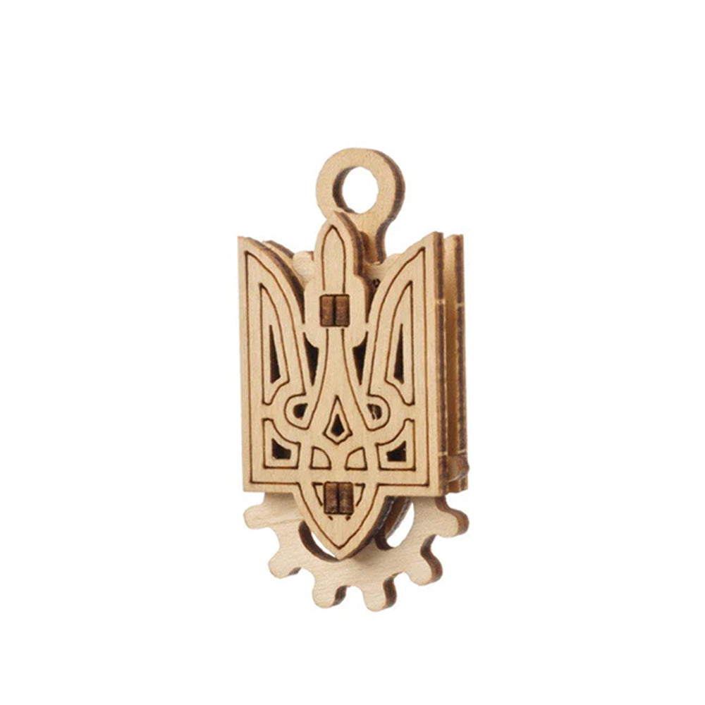 Ukraine Made Ugears U-Fidgets Bravery Wooden Mechanical 3D Puzzle DIY Kit