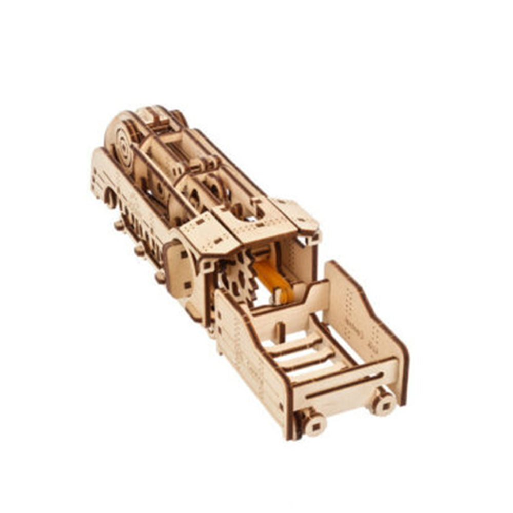 Ugears Mini Locomotive Train Wooden Mechanical Construction 3D Puzzle Model Kit