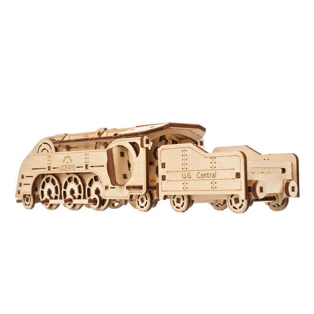 Ugears Mini Locomotive Train Wooden Mechanical Construction 3D Puzzle Model Kit