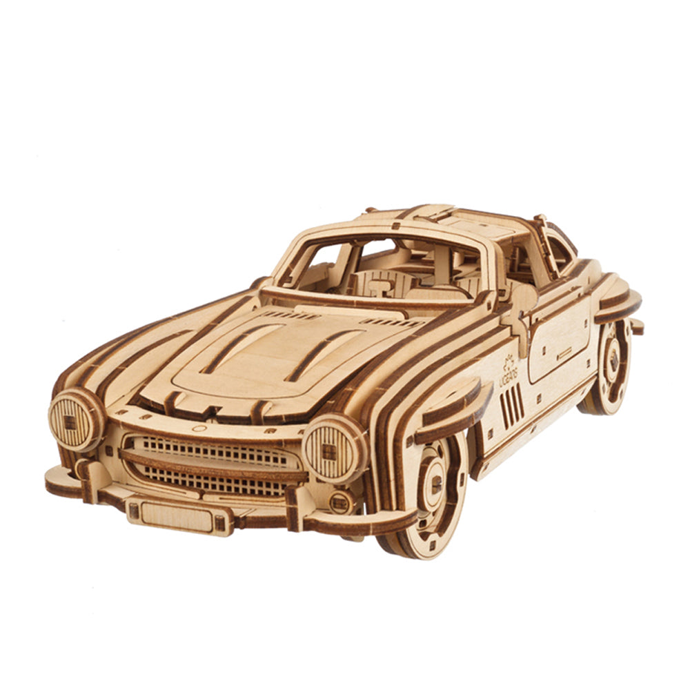 Ukraine Made Ugears Winged Sports Coupe 3D Wooden Model Assembly Kit