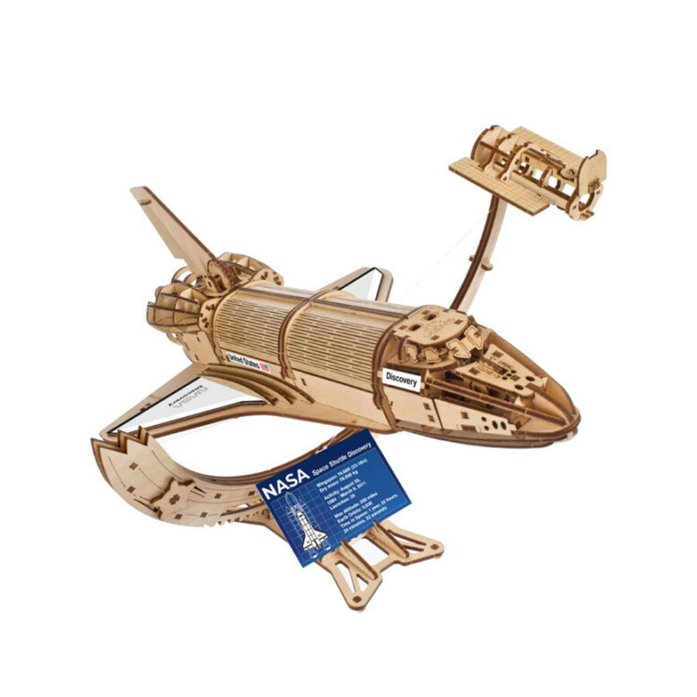 Ukraine Made Ugears NASA Space Shuttle Discovery Wooden Mechanical Model Kit