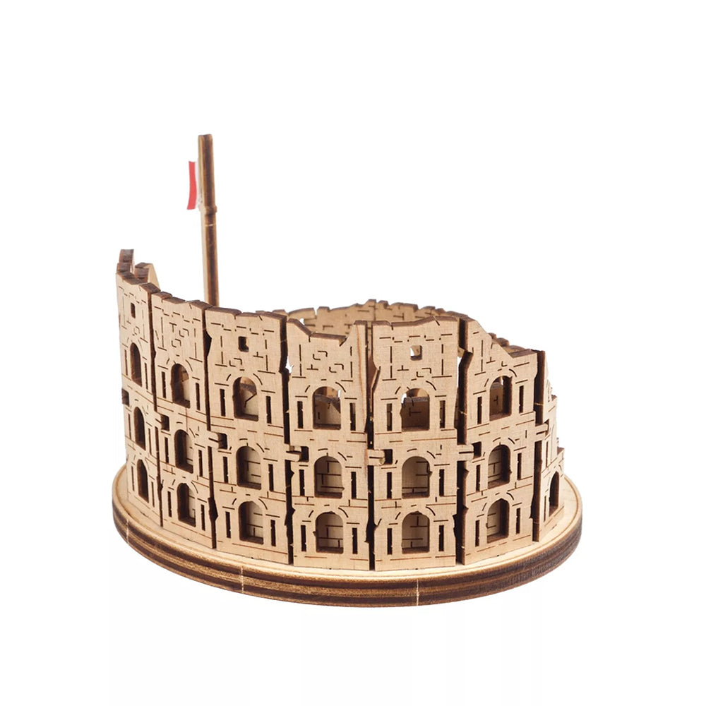 Ukraine Made Ugears Rome Colosseum 3D Wooden Puzzle DIY Mini Model Kit