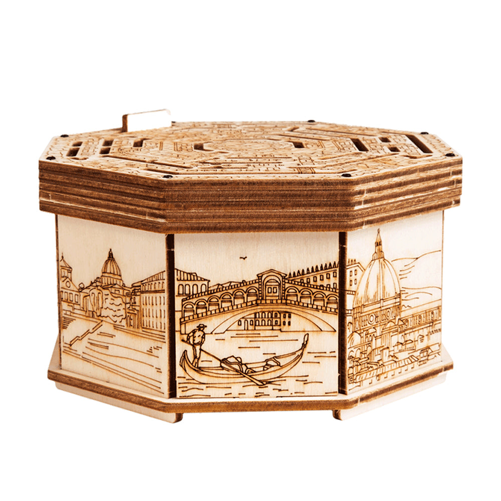 Escapewelt Secret Maze Puzzle Box Wooden 3D Model Assembly Kit