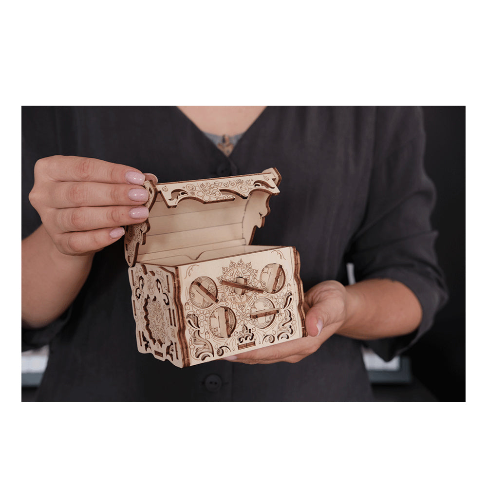 Escapewelt Secret Treasure Puzzle Box 3D Wooden Model DIY Kit