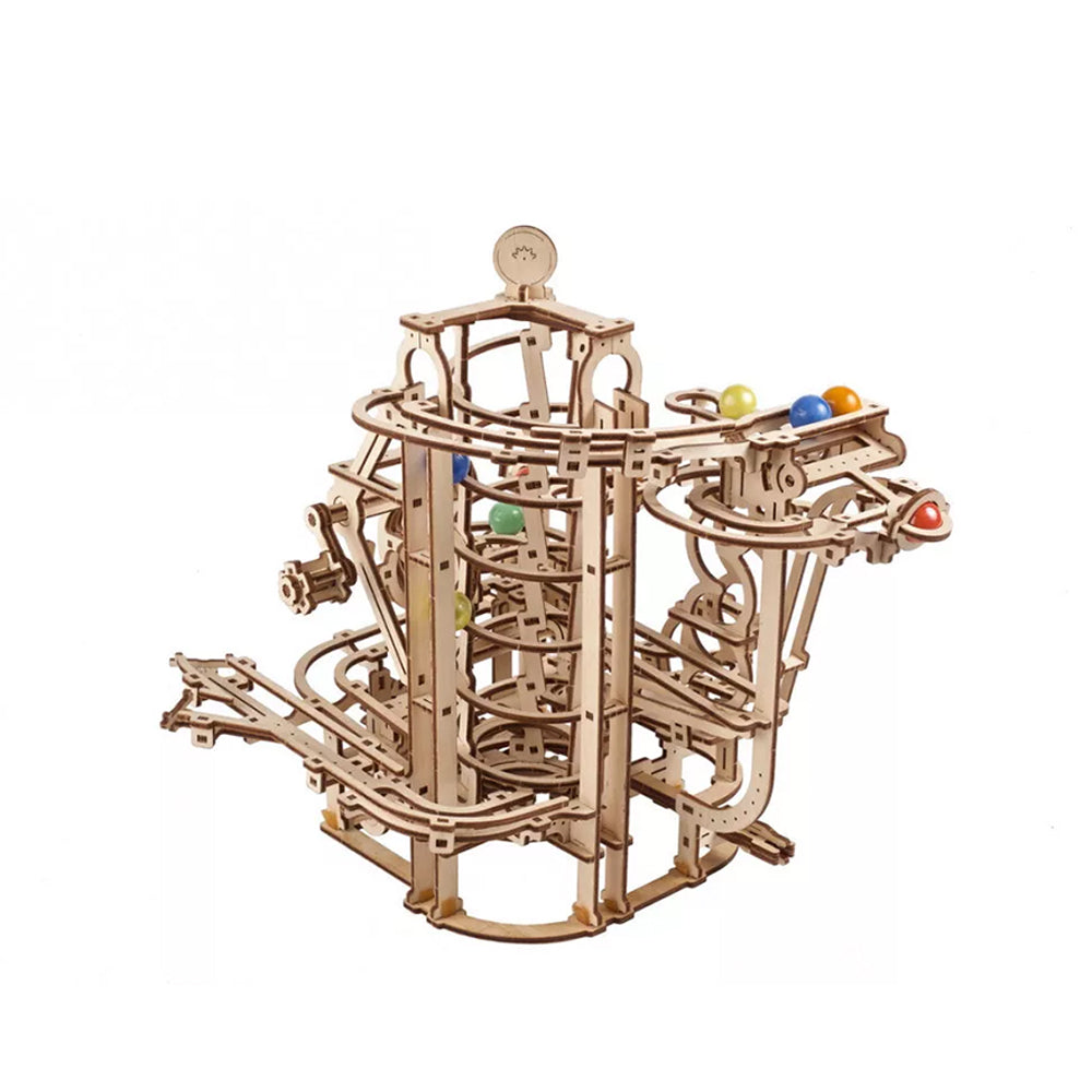 Ugears Marble Run Spiral Hoist Mechanical Wooden 3D Puzzle DIY Model Kit
