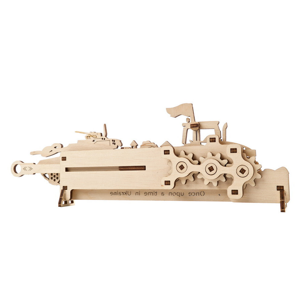 Ukraine Made Ugears Brave UA Tractor Mechanical Wooden 3D Puzzle DIY Model Kit