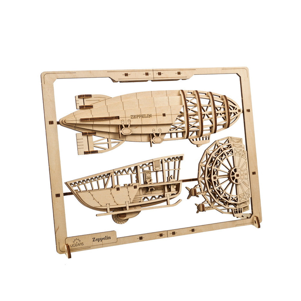 Ukraine Made Ugears Zeppelin 2.5D Puzzle Wooden Mechanical DIY Model Kit