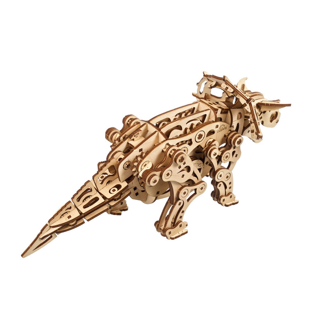 Ukraine Made Ugears Triceratops Wooden Mechanical 3D Puzzle DIY Model Kit