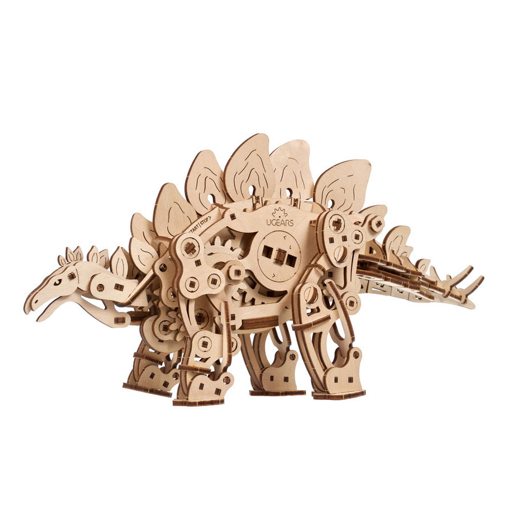 Ukraine Made Ugears Stegosaurus Wooden Mechanical 3D Puzzle DIY Model Kit