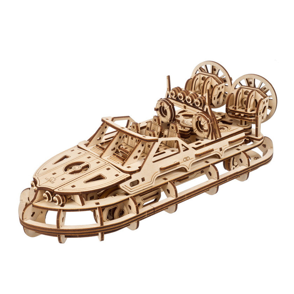 Ukraine Made Ugears Rescue Hovercraft Wooden Mechanical 3D Puzzle DIY Model Kit