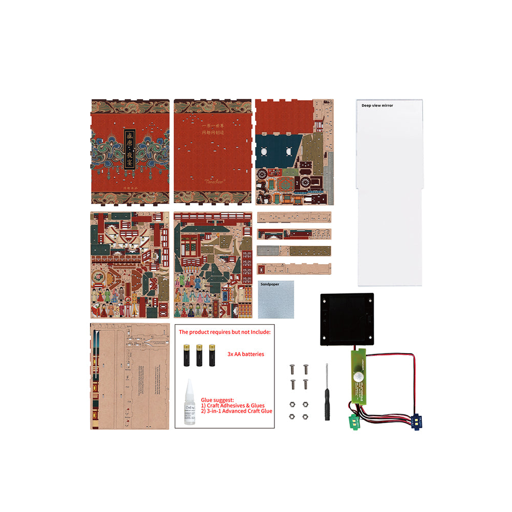 Tonecheer Banquet Of Tang Dynasty DIY Book Nook Wooden Puzzle Assembly Model