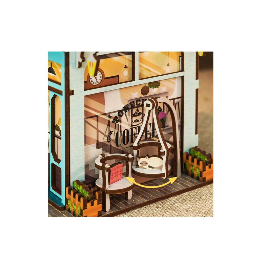 Tonecheer Cape Coffee Shop 3D Puzzle Storage Box DIY Model Kit